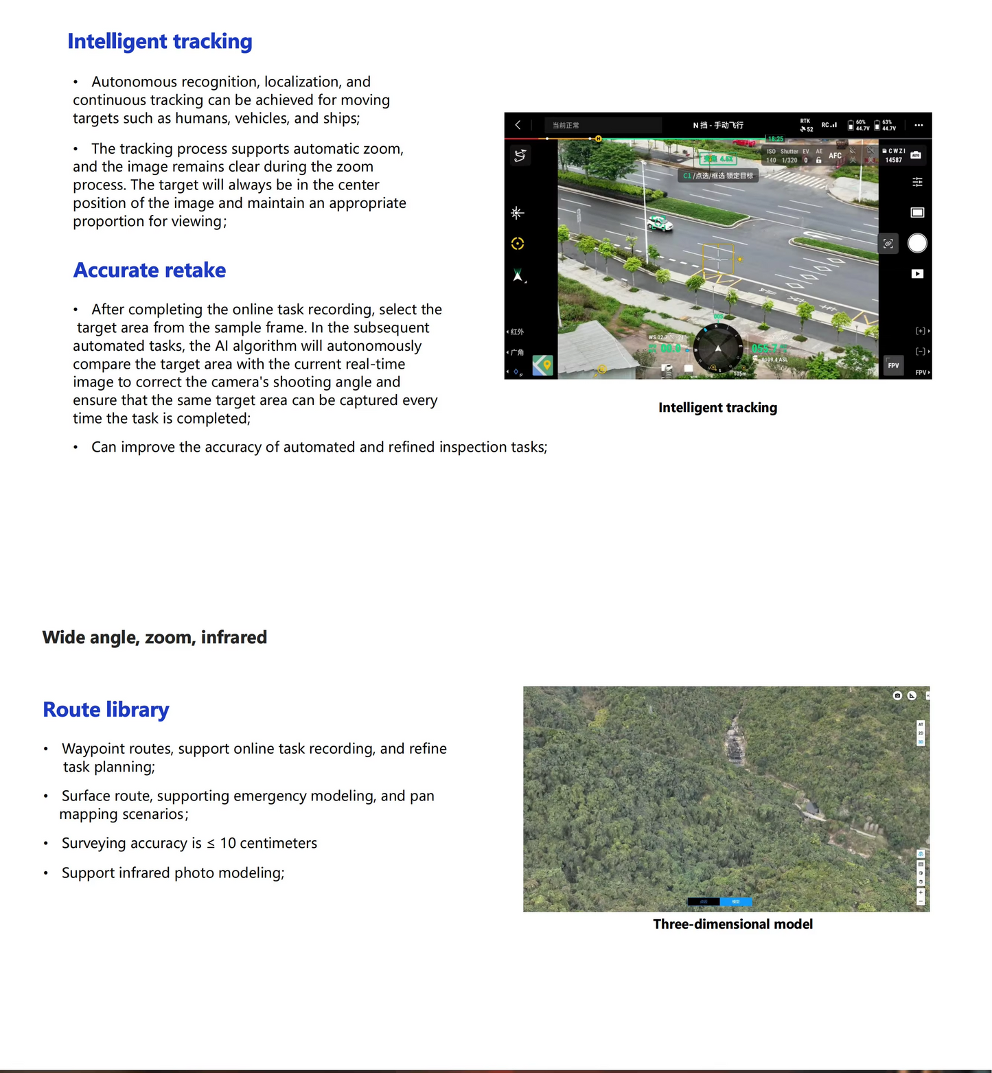DJI Zenmuse H30T Thermal Camera with Infrared Night Vision Laser Range Finder NIR Auxiliary Light for Matrice 350RTK/Matrice 400 Elite