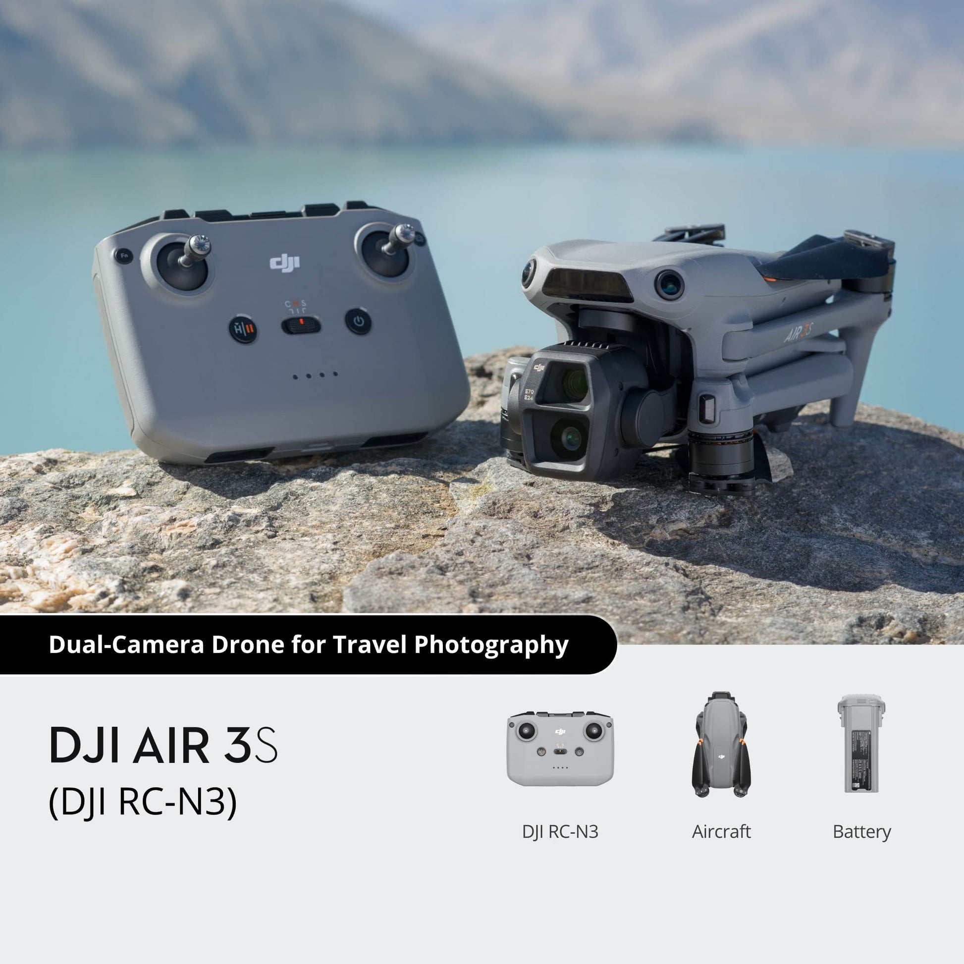 DJI Air 3S Next-Gen Smart RTH Drone 10km Video Transmission with Camera Prosumer Drones for Remote and App Control Elite