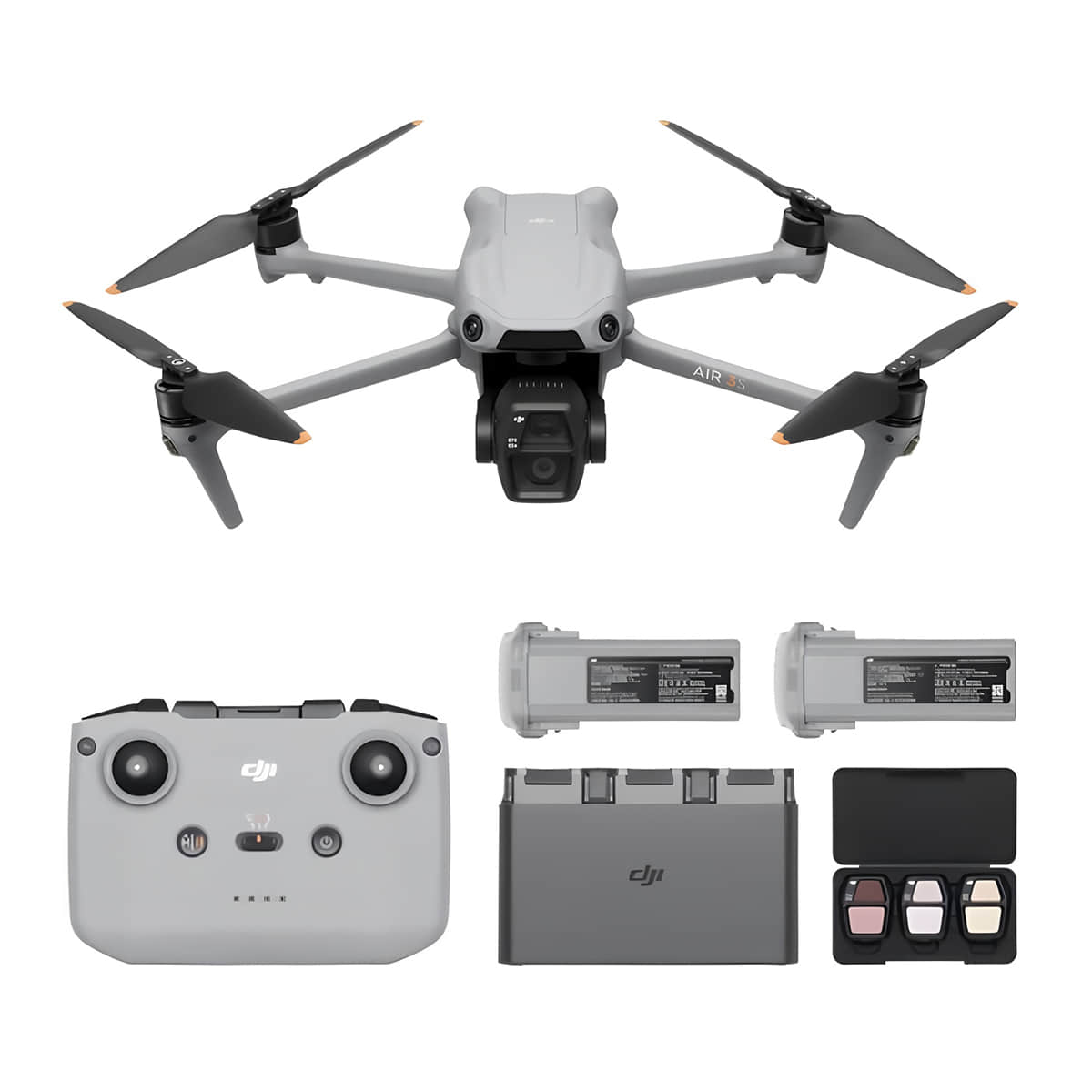 For DJI Air 3S Fly More Combo 4K/60fps HDR Video Nightscape Omnidirectional Obstacle Sensing CMOS Wide-Angle Medium Tele Drone Elite