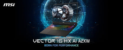 MSI Vector 16 HX AI 16” 144Hz FHD+ Gaming Laptop: Intel Core Ultra 7-255HX, NVIDIA Geforce RTX 5070Ti, 16GB DDR5, 512GB NVMe SSD, Thunderbolt 5, Wi-Fi 6E, Win 11 Home: Cosmo Gray A2XWHG-212US Elite