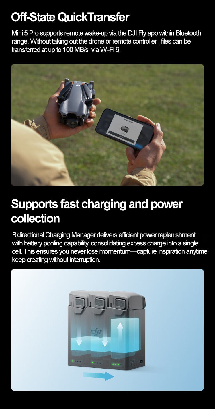 New DJI Mini 5 Pro Ultra-Light and Foldable Design New Product Launch for DJI Drone with Remote Control Dual Camera 249g Weight Elite