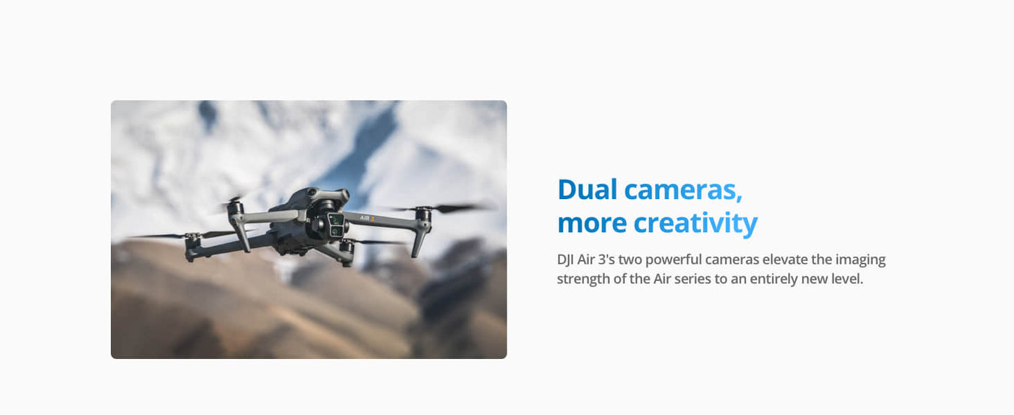 For DJI Air 3 Fly More Combo 4K Dual Primary Cameras 3 Batteries for Extended Flight Time 48MP Photos 20Km Video Drone Elite