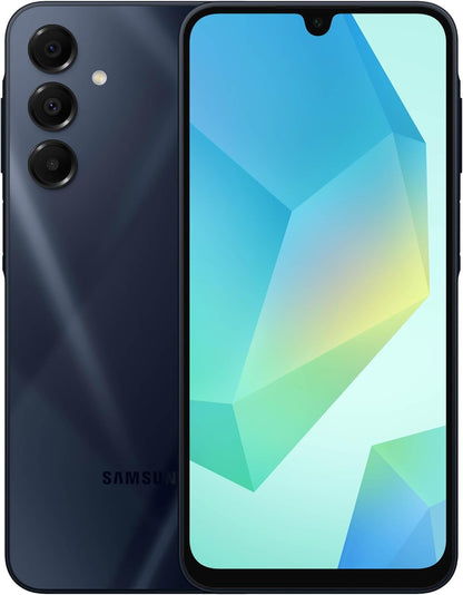 Samsung Galaxy A16 5G ASeries Smartphone Large AMOLED Display Fast Charge US 2025 Blue/Black Elite