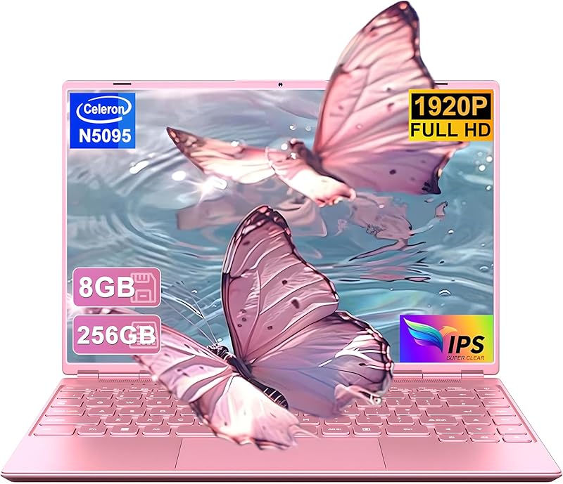 2025 16 Inch Gaming Laptop N5095 (Up to 2.9 GHz) 12GB+512GB SSD Support 1TB Expand Win 11 Laptops 1920 * 1200 FHD Screen 5G WiFi BT 4.2 Webcam Cooling Fan Numeric Keypad-Purple Elite