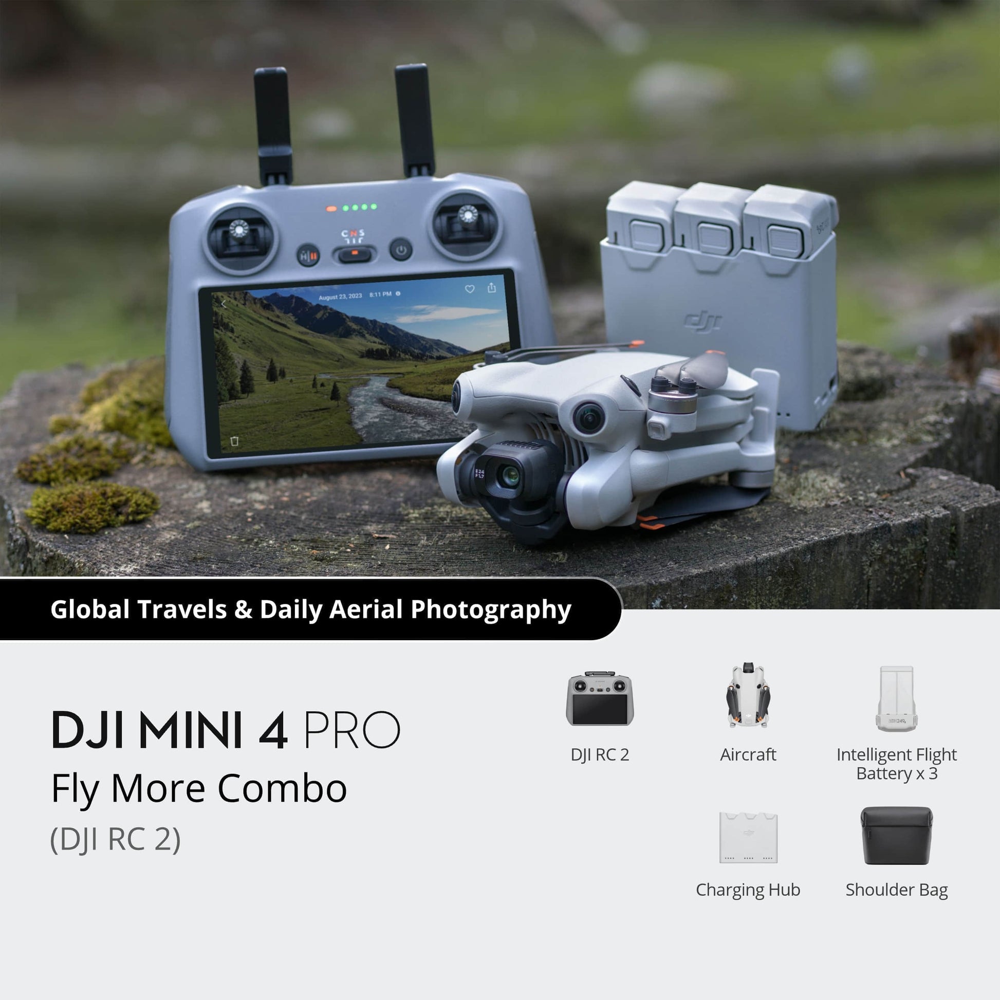 DJI Mini 4 Pro Fly More Combo RC 2 FHD Video Transmission 10km Range Omnidirectional Drones for Beginners 249g Remote FTDISCIPT Elite