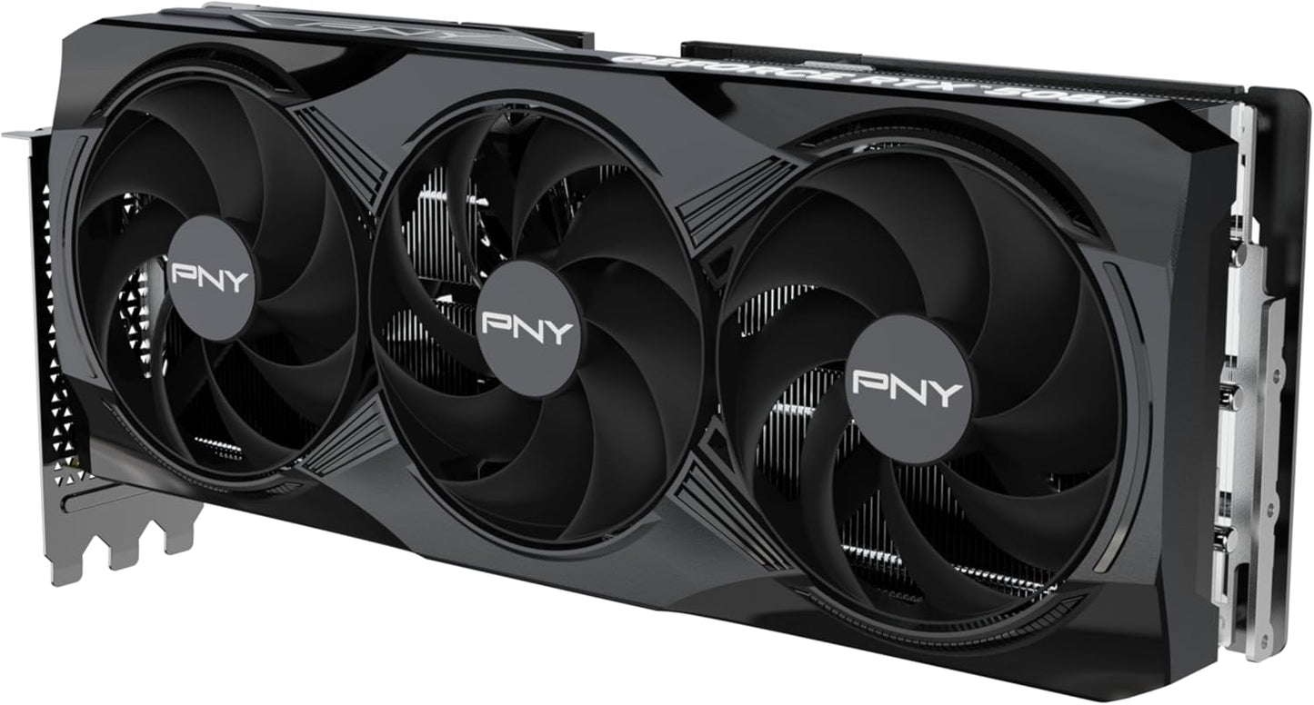 PNY NVIDIA GeForce RTX™ 5080 OC Triple Fan, Graphics Card (16GB GDDR7, 256-bit, Boost Speed: 2730 MHz, PCIe® 5.0, HDMI®/DP 2.1, 2.99-Slot, NVIDIA Blackwell Architecture, DLSS 4) Elite
