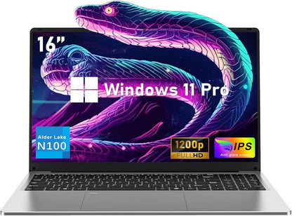 Laptop Computer, Gaming Laptops 2025, 16 Inch Lap Top PC Win 11 Pro, 16GB RAM 1TB SSD, N100 Processor(up to 3.4GHz), Backlit Keyboard, for Business and Students Elite