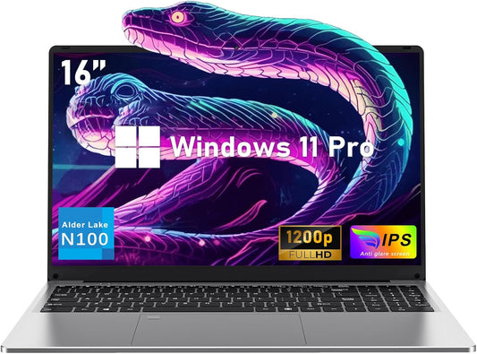 Laptop Computer, Gaming Laptops 2025, 16 Inch Lap Top PC Win 11 Pro, 16GB RAM 1TB SSD, N100 Processor(up to 3.4GHz), Backlit Keyboard, for Business and Students Elite