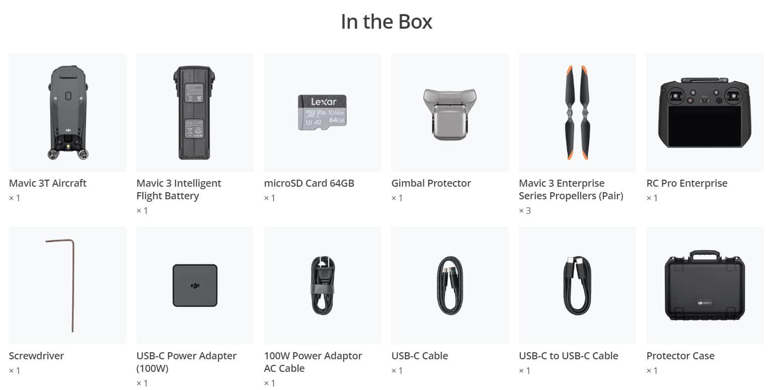 DJI Mavic 3T Thermal Drone Basic Combo Universal Edition with 10km Image Transmission Remote Control and Camera Function  New Elite