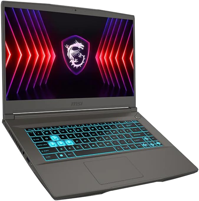 msi Thin Gaming Laptop, 15.6" FHD 144Hz, Intel i5-13420H, RTX 3050, 16GB RAM, 512GB NVMe SSD, Windows 11 Home Elite