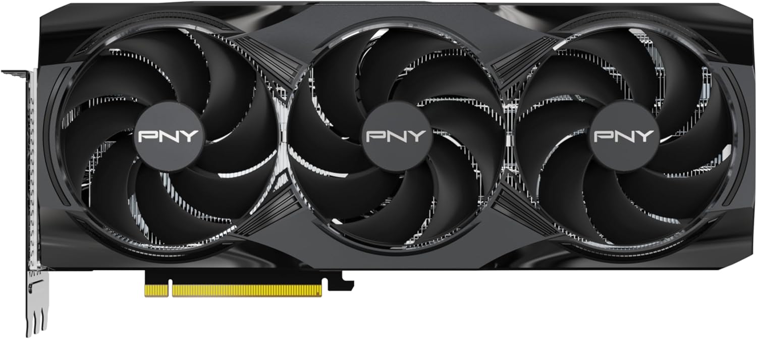 PNY NVIDIA GeForce RTX™ 5080 OC Triple Fan, Graphics Card (16GB GDDR7, 256-bit, Boost Speed: 2730 MHz, PCIe® 5.0, HDMI®/DP 2.1, 2.99-Slot, NVIDIA Blackwell Architecture, DLSS 4) Elite