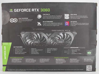 MSI Gaming GeForce RTX 3060 12GB 15 Gbps GDRR6 192-Bit HDMI/DP PCIe 4 Torx Twin Fan Ampere OC Graphics Card Elite