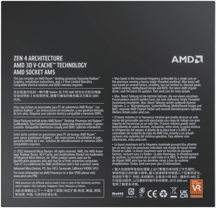 AMD Ryzen 7 7800X3D 8-Core, 16-Thread Desktop Processor Elite