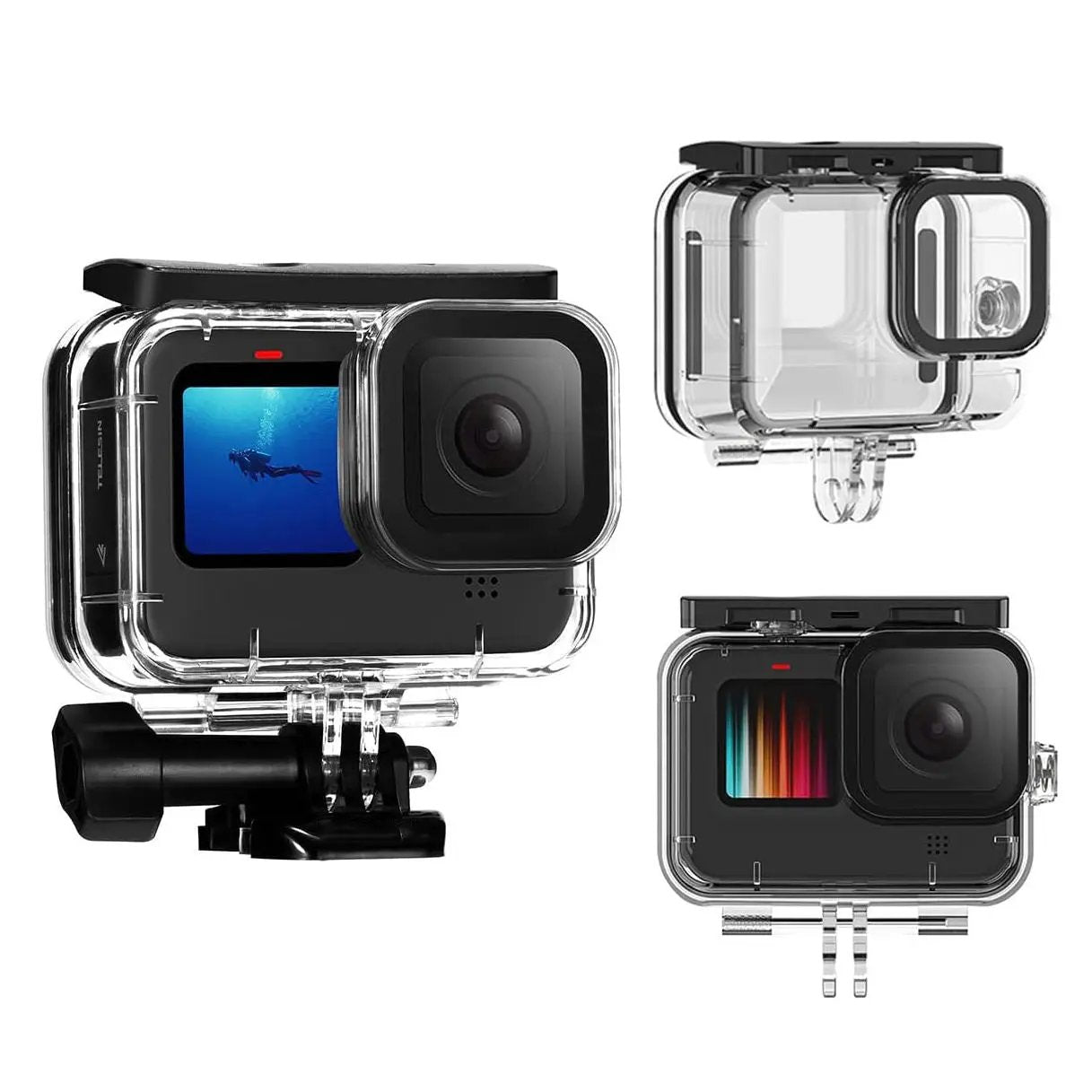 HONGDAK WaterProof Housing  for Go Pro Hero 12/Hero 11 Black/Hero 10 Black/Hero 9 Black,Protective Underwater Dive Elite