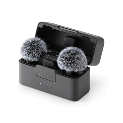 Portable Compact DJI Mic 250m Range Condenser Microphone Dual-Channel Recording 14 Hours Onboard Memory Wireless Communication Elite