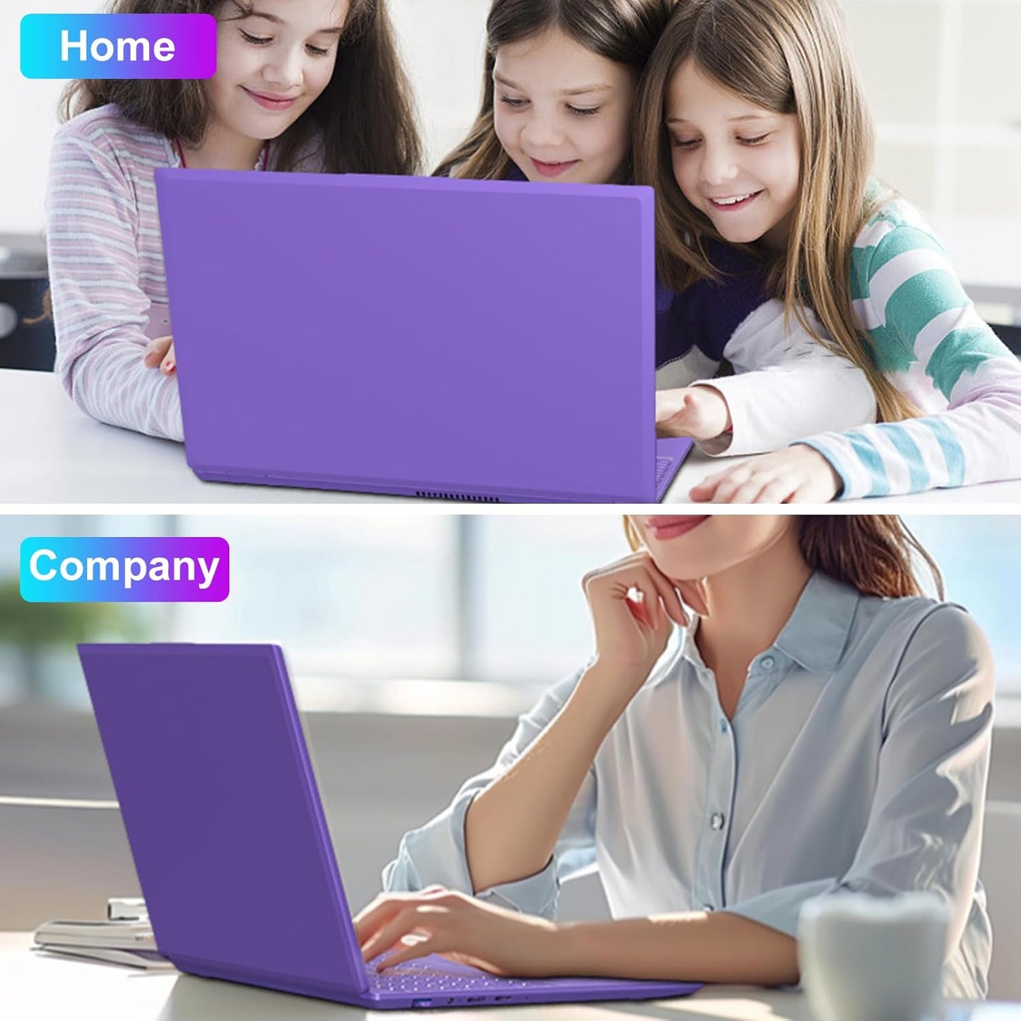 2025 16 Inch Gaming Laptop N5095 (Up to 2.9 GHz) 12GB+512GB SSD Support 1TB Expand Win 11 Laptops 1920 * 1200 FHD Screen 5G WiFi BT 4.2 Webcam Cooling Fan Numeric Keypad-Purple Elite