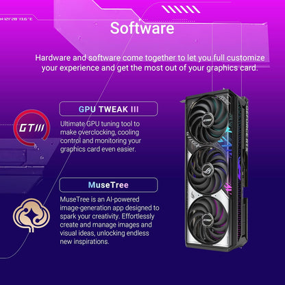 ASUS ROG Strix GeForce RTX 5070 Ti OC Edition 16GB GDDR7 Graphics Card (PCIe 5.0, HDMI/DP 2.1, 3.2-slot, Axial-tech fans, MaxContact design with vapor chamber, phase-change GPU thermal pad, aura sync) Elite