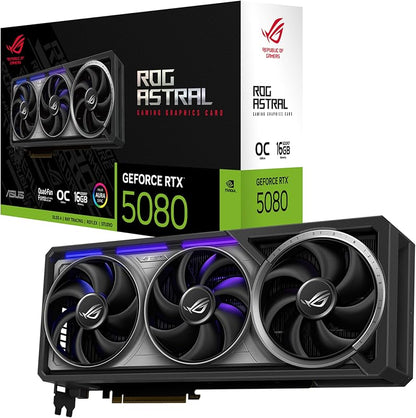 ASUS TUF Gaming GeForce RTX ™ 5080 16GB GDDR7 OC Edition Gaming Graphics Card (PCIe® 5.0, HDMI®/DP 2.1, 3.6-Slot, Military-Grade Components, Protective PCB Coating, axial-tech Fans, Vapor Chamber) Elite