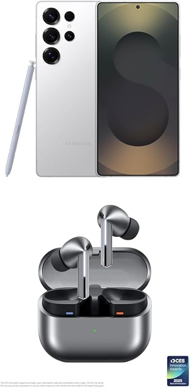 SAMSUNG Galaxy S25 Edge 256GB AISmartphone NightVid FastProc ProDisplay AllDayBat 2025 TitanSilver Elite