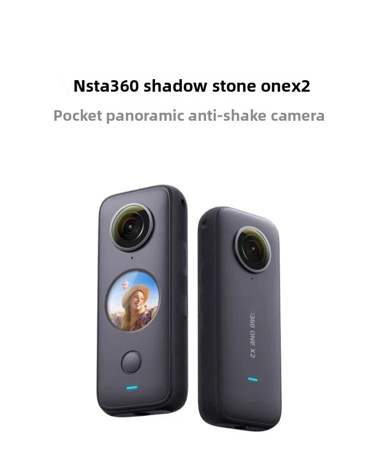 Insta360 One X2 360-Degree WaterProof Sports Action Camera with 5.7K AI Edit Live Webcam Voice Control Panoramic Features Elite