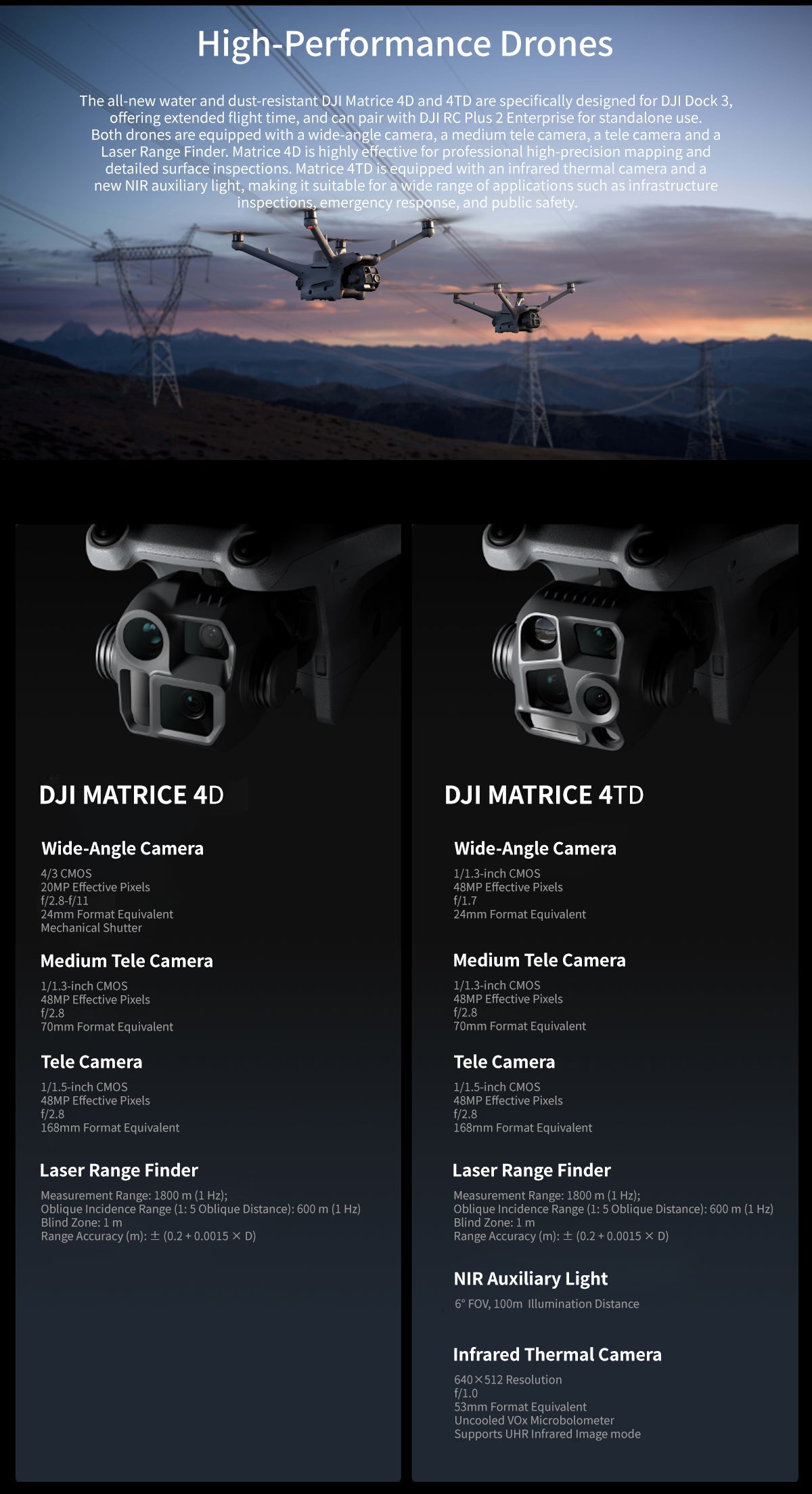 Oversea Edition DJI Dock 3 Drone Station With Matrice 4TD 4D Integrate Environmental Monitoring System Flexible Deployment Dock3 Elite