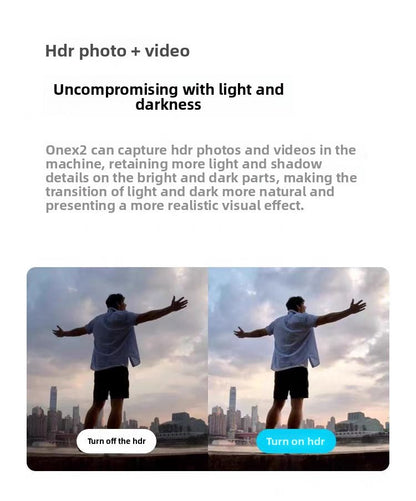 Insta360 One X2 360-Degree WaterProof Sports Action Camera with 5.7K AI Edit Live Webcam Voice Control Panoramic Features Elite