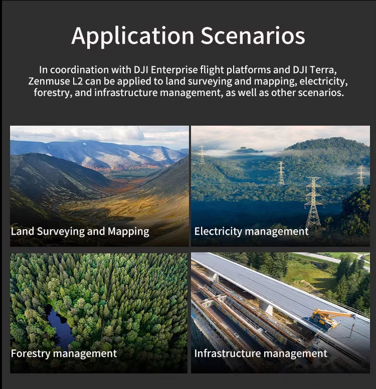 DJI Zenmuse L2 Global Version LiDAR Camera with 4/3 CMOS RGB Mapping Camera High Precision 3D Data Acquisition for M400/M350 UAV Elite