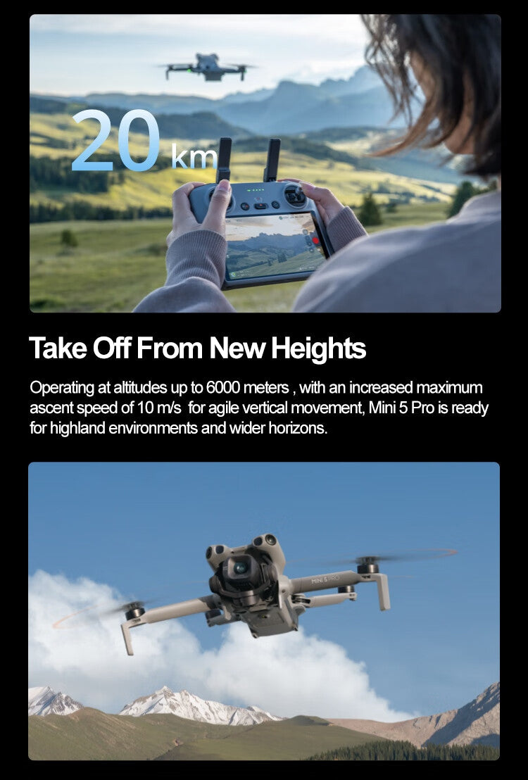 New DJI Mini 5 Pro Ultra-Light and Foldable Design New Product Launch for DJI Drone with Remote Control Dual Camera 249g Weight Elite
