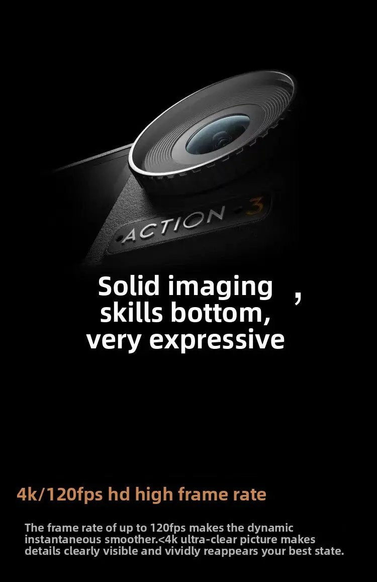 DJI  Action 3 Standard  With Quick-release Design for Easy Horizontal and Vertical Mounting 4K/120fps & Super-Wide FOV Elite