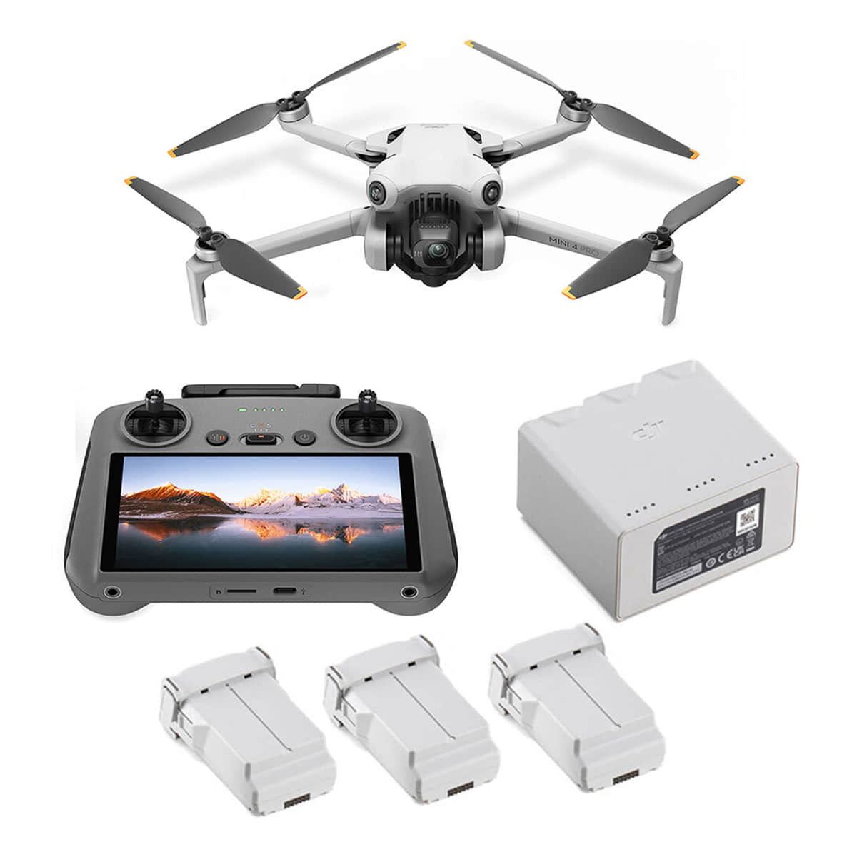 Brand-New DJI Mini 4 Pro Fly More Combo Plus: FHD Video, 10km Range, Omnidirectional Drone for Beginners at 249g Remote Control Elite