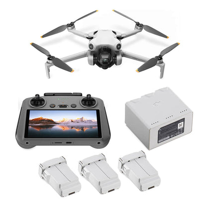 Brand-New DJI Mini 4 Pro Fly More Combo Plus: FHD Video, 10km Range, Omnidirectional Drone for Beginners at 249g Remote Control Elite
