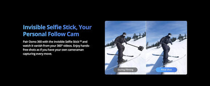 For DJI Osmo 360 WaterProof 8K 360° Action Camera 1-Inch 360° Imaging Extended Battery Life 3 Batteries Native 8K Prosumer Elite