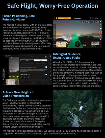 DJI Drones Matrice 4e/4t Matrice 4 Series Compact Intelligent Flagship Aircraft High-precision Professional Mapping Elite