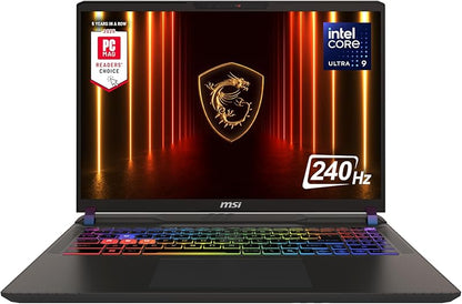 MSI Vector 16 HX AI 16” 144Hz FHD+ Gaming Laptop: Intel Core Ultra 7-255HX, NVIDIA Geforce RTX 5070Ti, 16GB DDR5, 512GB NVMe SSD, Thunderbolt 5, Wi-Fi 6E, Win 11 Home: Cosmo Gray A2XWHG-212US Elite