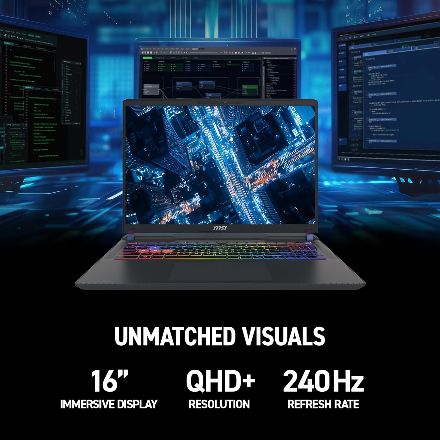 MSI Vector 16 HX AI 16” 144Hz FHD+ Gaming Laptop: Intel Core Ultra 7-255HX, NVIDIA Geforce RTX 5070Ti, 16GB DDR5, 512GB NVMe SSD, Thunderbolt 5, Wi-Fi 6E, Win 11 Home: Cosmo Gray A2XWHG-212US Elite