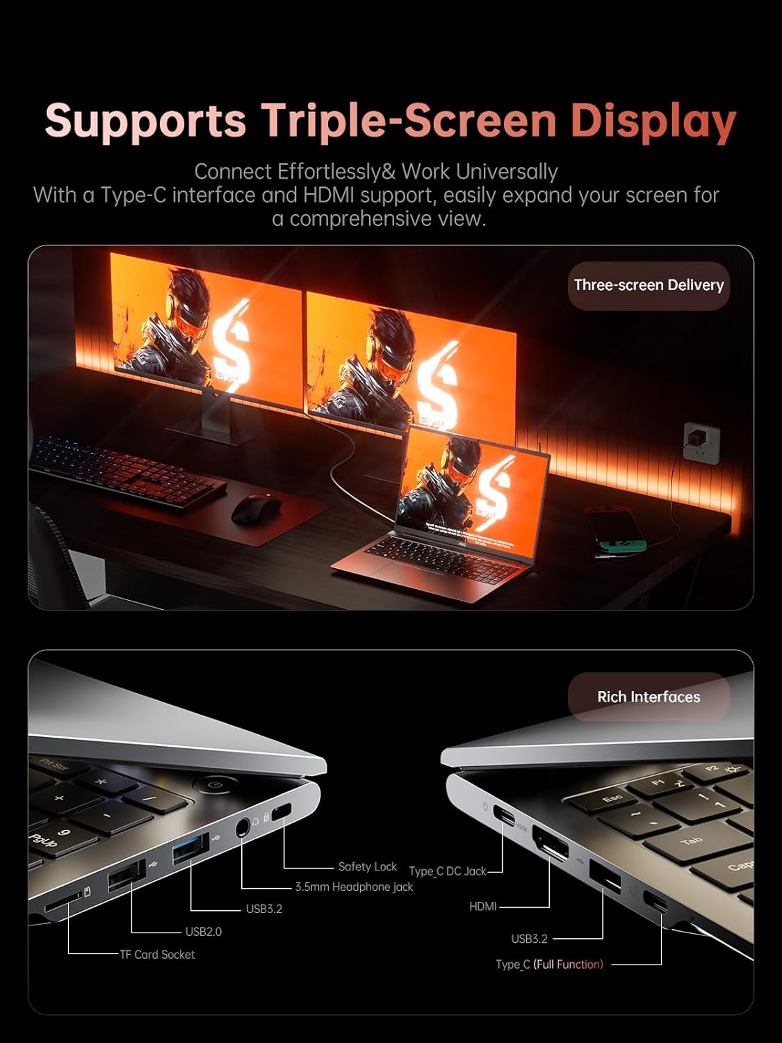 2025 AMD Laptop, 16 inch Gaming Laptop with AMD Ryzen 7 7735HS Processor (8C/16T, up to 4.75GHz), 16GB DDR5 512GB NVMe SSD Work Laptop, 16″ FHD Display, Metal casing, WiFi-6, Backlit KB, Webcam, HDMI Elite