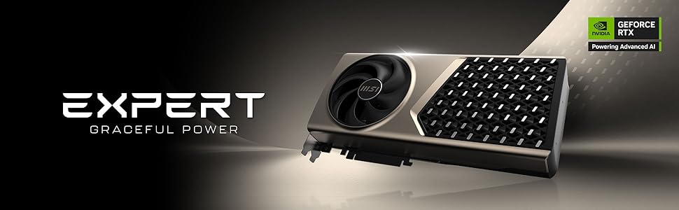 MSI Gaming RTX 5070 Ti 16G Expert OC Graphics Card (16GB GDDR7, 256-bit, Extreme Performance: 2588, DisplayPort x 3 2.1a, HDMI 2.1b, NVIDIA Blackwell Architecture) Elite