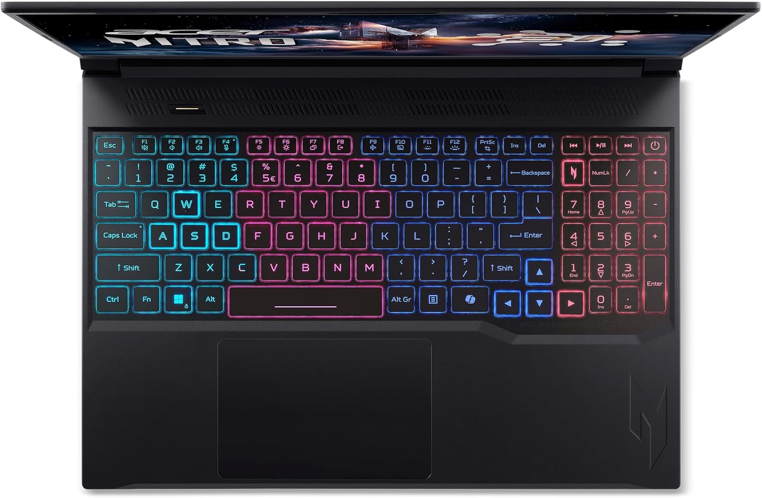 Acer Nitro V 16S AI Gaming Laptop | AMD Ryzen 7 260 Processor | NVIDIA GeForce RTX 5060 Laptop GPU (572 AI Tops) | 16" WUXGA IPS 180Hz Display | 32GB DDR5 | 1TB Gen 4 SSD | Wi-Fi 6 | ANV16S-41-R2AJ Elite