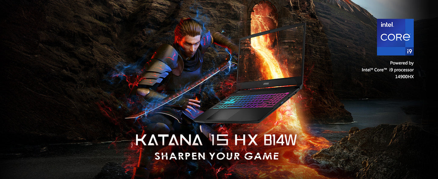 MSI Katana 15 HX 15.6” 165Hz QHD+ Gaming Laptop: Intel Core i9-14900HX, NVIDIA Geforce RTX 5070, 32GB DDR5, 1TB NVMe SSD, RGB Keyboard, Win 11 Home: Black B14WGK-016US Elite