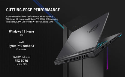 ASUS ROG Strix G16 (2025) Gaming Laptop, 16” ROG Nebula 16:10 2.5K 240Hz/3ms, NVIDIA® GeForce RTX™ 5070, AMD Ryzen™ 9 9955HX Processor, 32GB DDR5-5600, 1TB PCIe Gen 4 SSD, Wi-Fi 6E, Windows 11 Home Elite