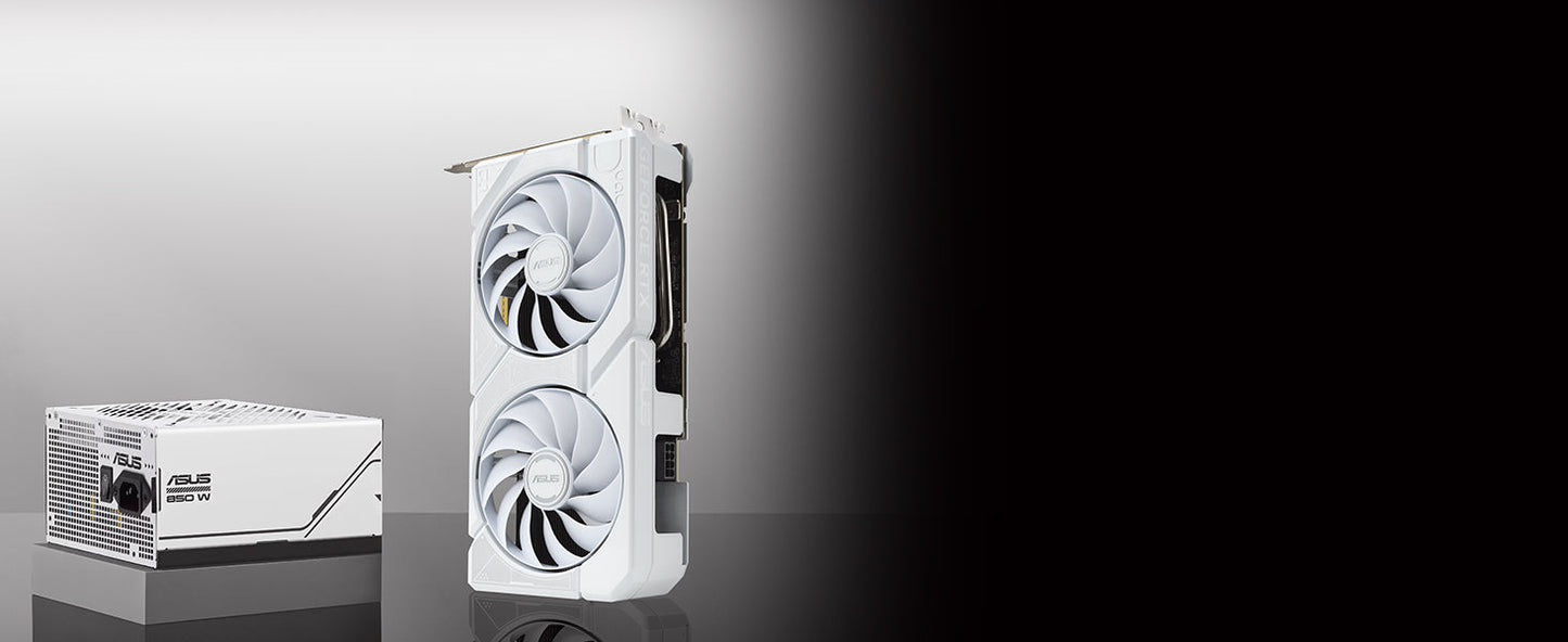ASUS Dual GeForce RTX™ 5060 8GB GDDR7 White Edition (PCIe 5.0, 8GB GDDR7, DLSS 4, HDMI 2.1b, DisplayPort 2.1b, 2.5-Slot, Axial-tech Fan Design, 0dB Technology, Dual BIOS and More) Elite