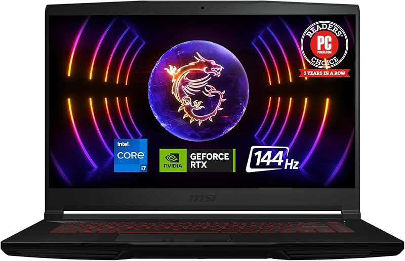 MSI Thin 15 15.6” 144Hz FHD Gaming Laptop: Intel Core i7-13620H, NVIDIA Geforce RTX 4050, 16GB DDR4, 512GB NVMe SSD, WiFi 6E, Win 11: Black B13VE-2678US Elite