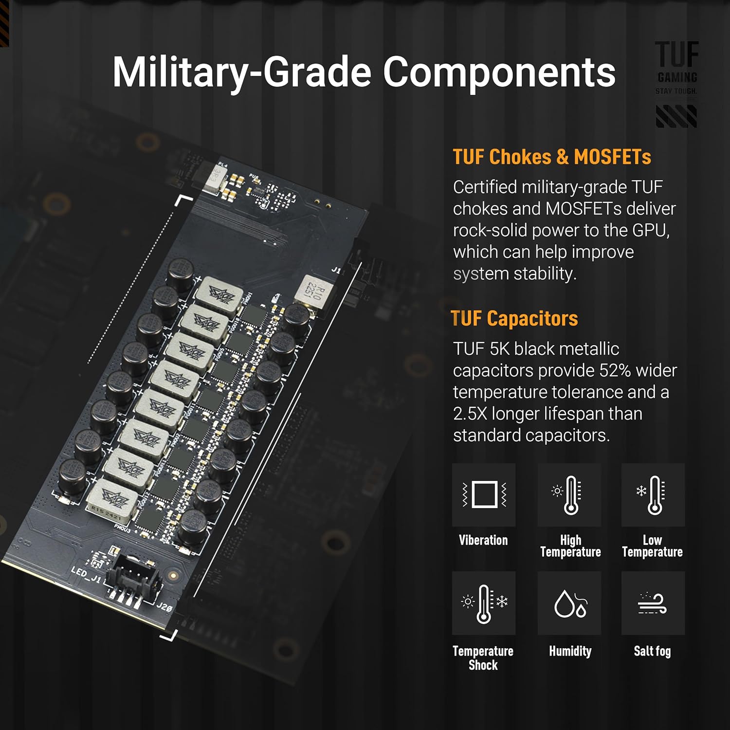 ASUS TUF Gaming GeForce RTX ™ 5080 16GB GDDR7 OC Edition Gaming Graphics Card (PCIe® 5.0, HDMI®/DP 2.1, 3.6-Slot, Military-Grade Components, Protective PCB Coating, axial-tech Fans, Vapor Chamber) Elite