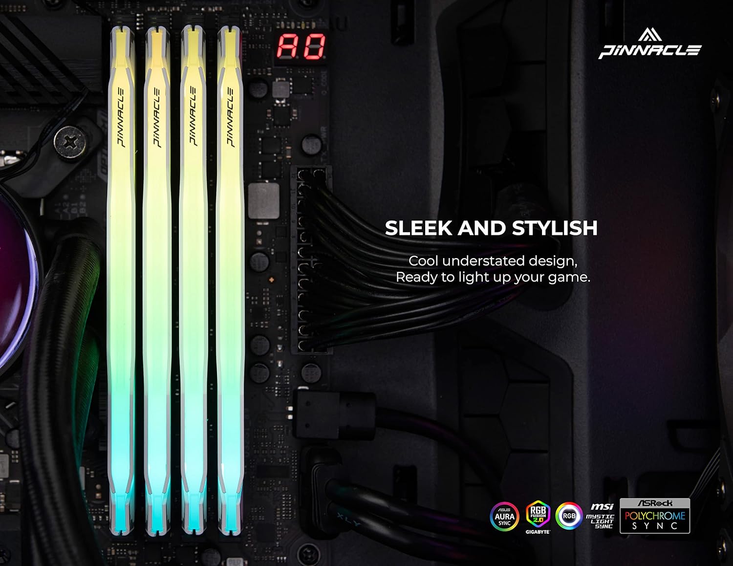 Timetec Pinnacle Konduit RGB DDR4 3200MHz PC4-25600 CL16-18-18-38 XMP2.0 Overclocking 1.35V Compatible for AMD and Intel Desktop Gaming PC Memory Module RAM (RGB White, 16GB KIT(2x8GB)) Elite