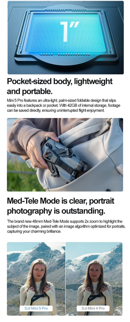 New for DJI Mini Drone Camera 4K Mini 5 Pro Omnidirectional Obstacle Sensing 20km FHD Video Transmission ActiveTrack 360 Degrees Elite