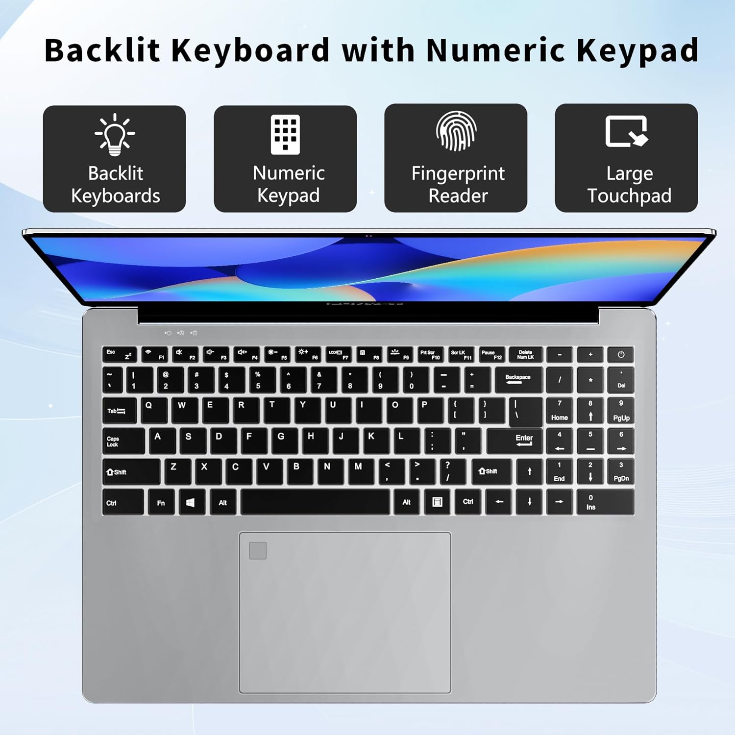 Laptop Computer, Gaming Laptop 2025 Windows 11 Pro, 16 Inch Lap Top PC, 16GB RAM 512GB SSD, Intel 12th Gen N95 Processor(up to 3.4GHz), Backlit Keyboard, Fingerprint Unlock, FHD 1920 * 1200 Elite