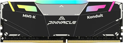 Timetec Pinnacle Konduit RGB DDR4 3200MHz PC4-25600 CL16-18-18-38 XMP2.0 Overclocking 1.35V Compatible for AMD and Intel Desktop Gaming PC Memory Module RAM (RGB White, 16GB KIT(2x8GB)) Elite