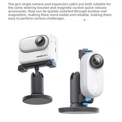In-sta360 Go3s 128GB White Miniature Action & Sports Camcorder 4K Hand-Free POVs Stabilized Battery Life for 140 Minutes Elite