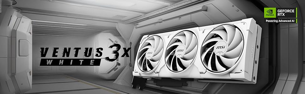 MSI Gaming RTX 5080 16G Ventus 3X OC White Graphics Card (16GB GDDR7, 256-bit, Extreme Clock TBD MHz, DisplayPort x 3 2.1a, HDMI 2.1b, NVIDIA Blackwell Architecture) Elite