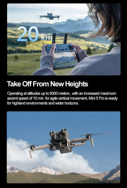 New for DJI Mini Drone Camera 4K Mini 5 Pro Omnidirectional Obstacle Sensing 20km FHD Video Transmission ActiveTrack 360 Degrees Elite